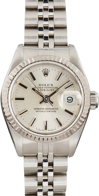 Pre-Owned Lady Rolex Datejust Silver Dial ref 69174