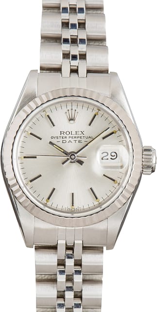 Ladies Rolex Date 69174 Silver Dial