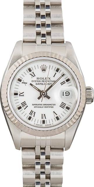 Ladies Rolex Datejust 69174 White Dial