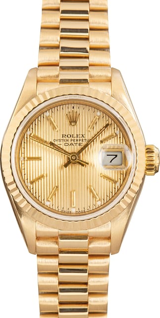 Ladies Rolex Datejust 69178 Champagne Dial