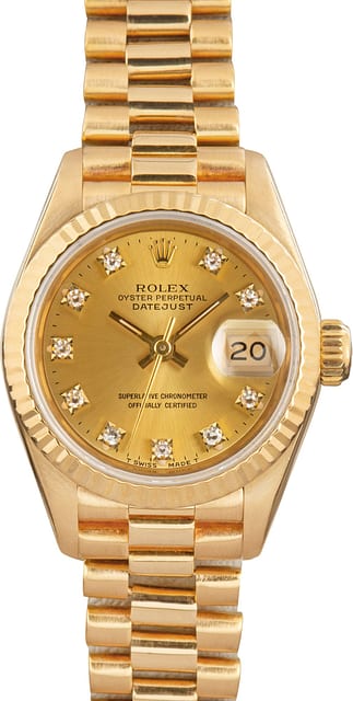 Rolex Lady Datejust 69178 Champagne Diamond Dial