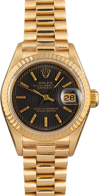 Rolex Lady Datejust 69178 Black Dial