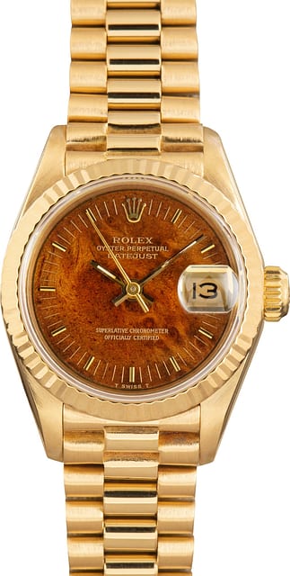 Pre-Owned Ladies Rolex Datejust 69178 Wood Dial