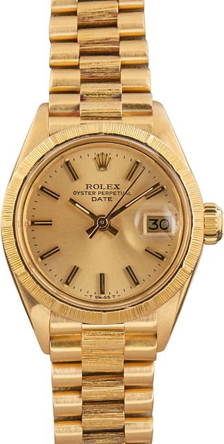 Used Lady Rolex Date 6927 Barked Finish
