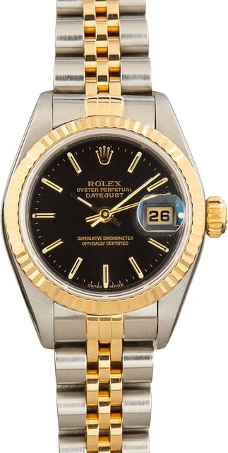 Used Lady Rolex Datejust 79173 Black Dial