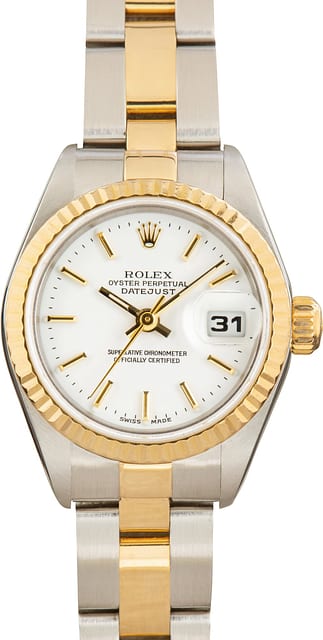 Pre-Owned Lady Rolex Datejust 79173 White Dial