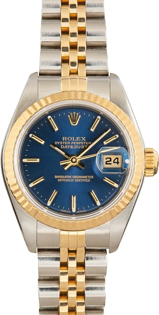 Pre-Owned Lady Rolex Datejust 79173 Blue Dial