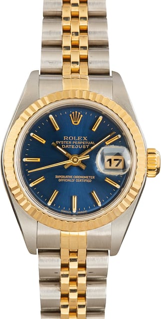 Pre-Owned Lady Rolex Datejust ref 79173 Blue Dial