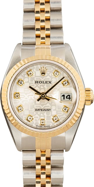 Pre-Owned Rolex Ladies Datejust ref 79173 Silver Jubilee Dial
