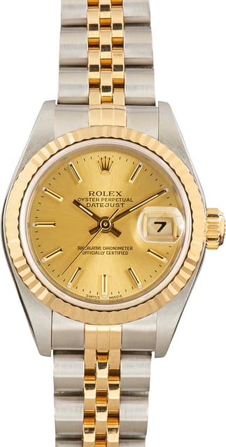 Used Lady Rolex Datejust ref 79173 Champagne Dial