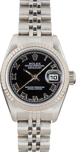 Ladies Rolex Datejust Ref 79174 Black Dial