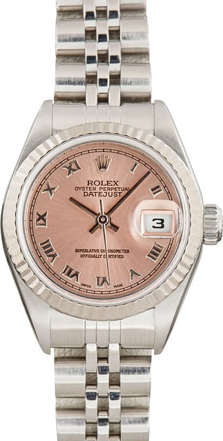 Ladies Rolex Datejust 79174 Pink Roman Dial