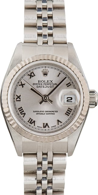 Ladies Rolex Datejust Ref 79174 Silver Roman Dial