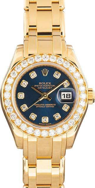 Pre-Owned Ladies Rolex Pearlmaster ref 80298 18k Yellow Gold