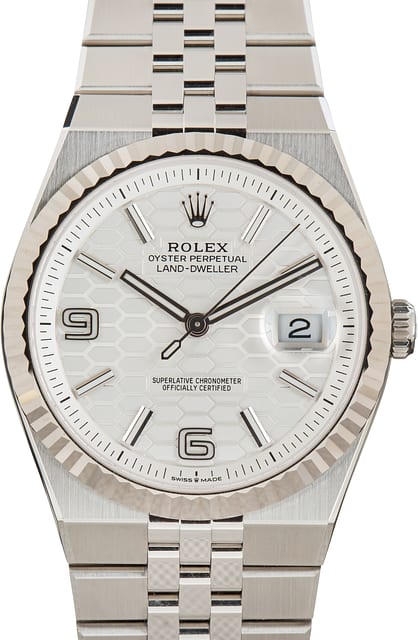 Pre-Owned Honeycomb Motif Dial Rolex Land-Dweller 40 127334