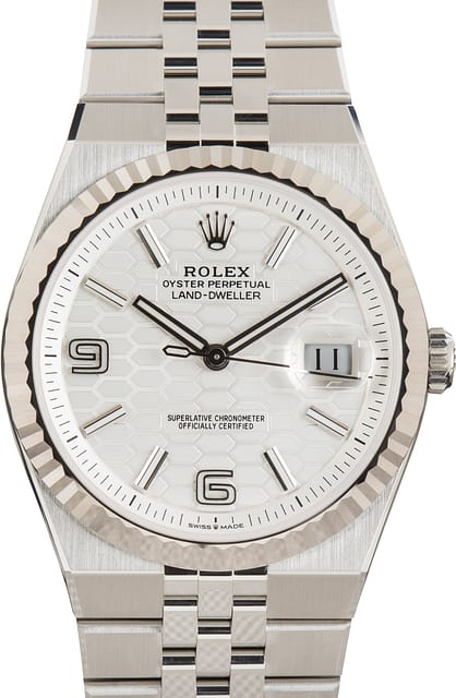 Pre-Owned Honeycomb Motif Dial Rolex Land-Dweller 40 127334