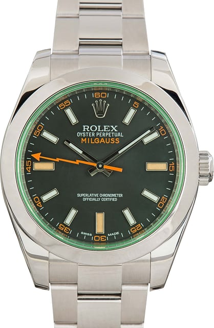 Used Rolex Milgauss Stainless Steel 116400 Black Dial