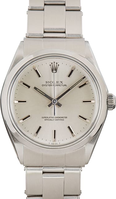 Pre-Owned Rolex Oyster Perpetual 1002 Silver Index