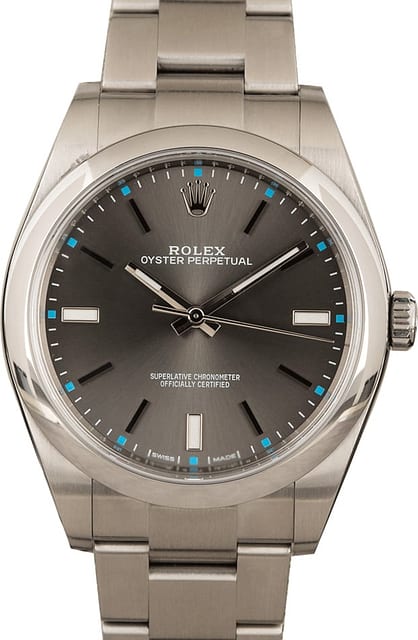 Rolex Oyster Perpetual Rhodium Dial 114300