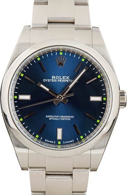 Rolex Oyster Perpetual 114300 Blue Index Dial