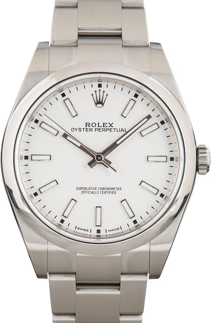 Rolex Oyster Perpetual 39 Ref 114300 White Dial