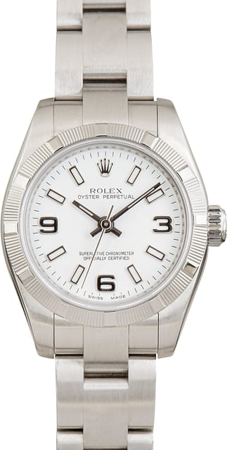 Ladies Rolex Oyster Perpetual 176210 White Dial