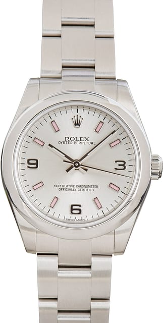 Rolex Oyster Perpetual 31 ref 177200 Silver Dial