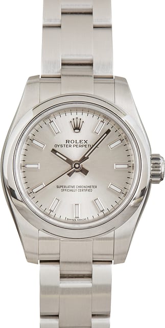 Rolex Lady Oyster Perpetual 176200 Silver Dial