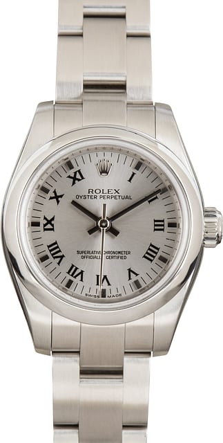 Pre-Owned Ladies Rolex Oyster Perpetual 176200 Steel Dial