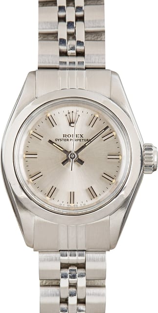Used Rolex Lady Oyster Perpetual 26 ref 6718 Silver Sigma Dial