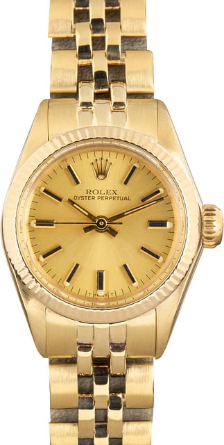Pre-Owned Ladies Rolex Oyster Perpetual 26 6719 Champagne Dial