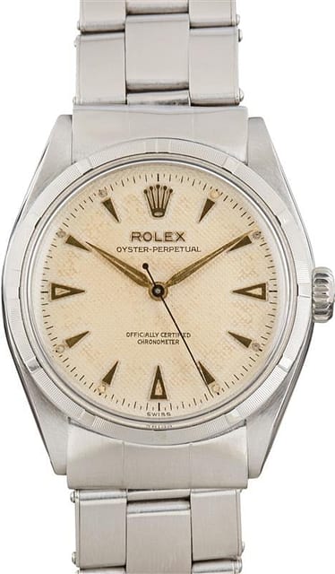 Vintage Rolex Oyster Perpetual 6285 White Waffle Dial