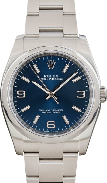 Used Rolex Oyster Perpetual Ref 116000 Blue Dial