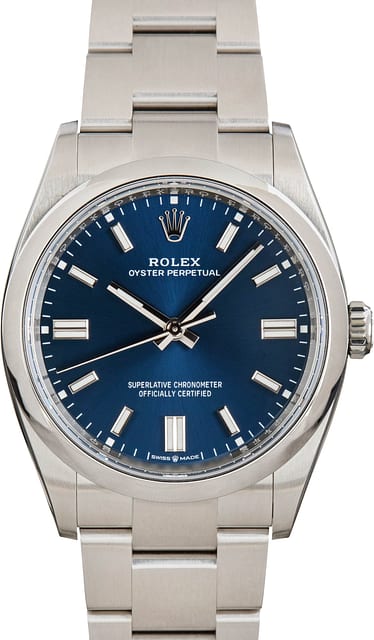Pre-Owned Rolex Oyster Perpetual Ref 126000 Blue Dial