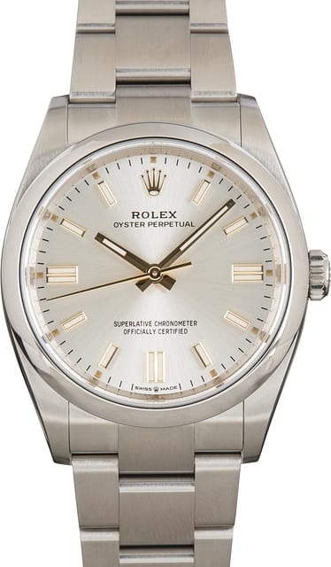 Used Rolex Oyster Perpetual 36 Ref 126000 Silver Dial