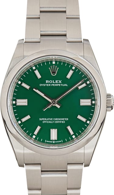 Used Oyster Perpetual 36 ref 126000 Green Dial