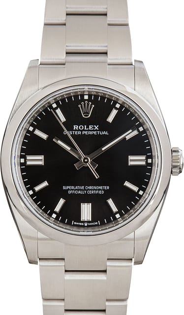 Pre-Owned Rolex Oyster Perpetual Ref 126000 Black Index Dial