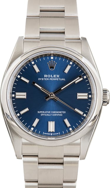 Pre-Owned Rolex Oyster Perpetual 36 Blue Dial 126000 Stainless Steel