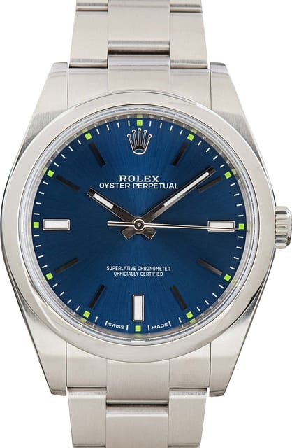 Rolex Oyster Perpetual 39 Ref 114300 Blue Dial