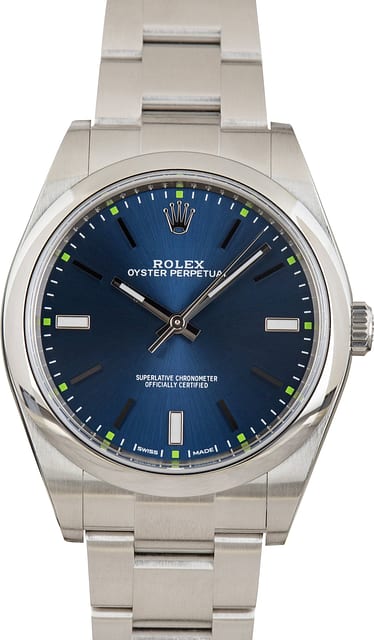 Pre-Owned Rolex Oyster Perpetual 39 ref 114300 Blue Dial