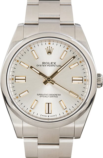 Pre-Owned Rolex Oyster Perpetual 41 124300 Silver Dial