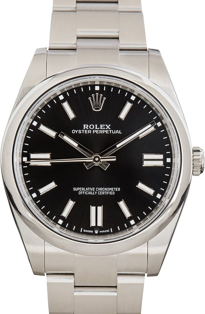 Pre-Owned Rolex Oyster Perpetual Ref 124300 Black Dial