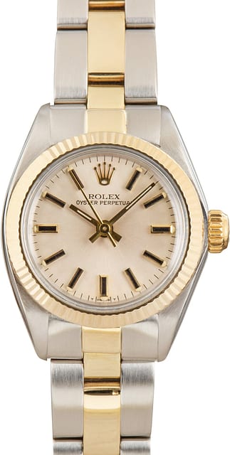 Ladies Rolex Oyster Perpetual 26 6719 Silver Dial