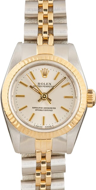 Women's Rolex Oyster Perpetual 67193 Silver Dial