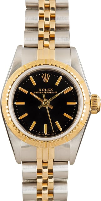 Lady Rolex Oyster Perpetual 67243 Black Dial
