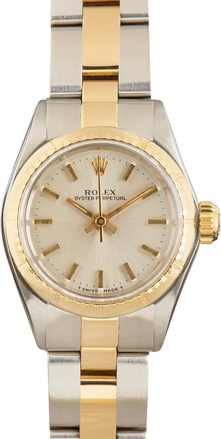 Pre-Owned Ladies Rolex Oyster Perpetual ref 6804 Silver Dial