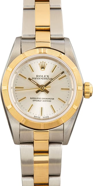 Rolex Lady Oyster Perpetual 76233 Silver Dial