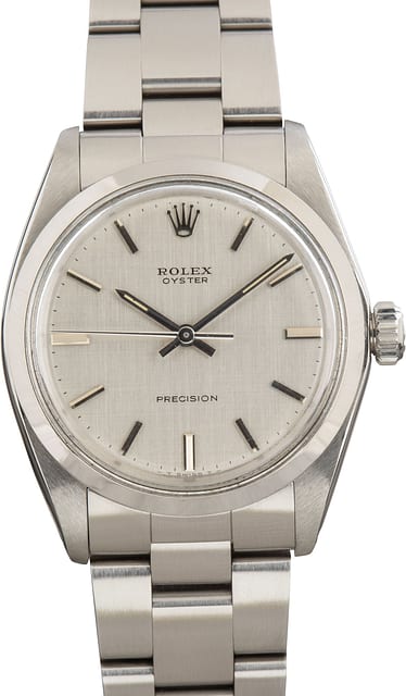 Used Rolex Oyster Precision Silver Dial 6426 Oyster Band