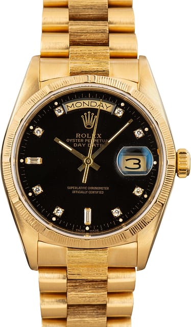 Rolex President Bark 18078 Diamond Dial