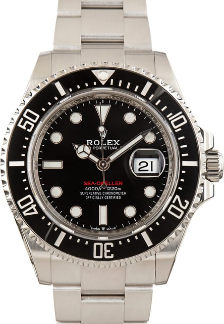 Used Rolex Sea-Dweller ref 126600 Black Luminous Dial